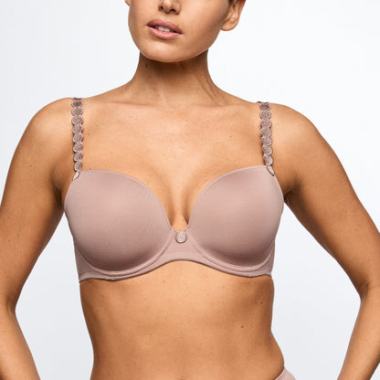 Marie Jo TOM padded plunge bra in Cosmetic
