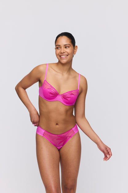 ETOILE cactus flower half padded plunge bra