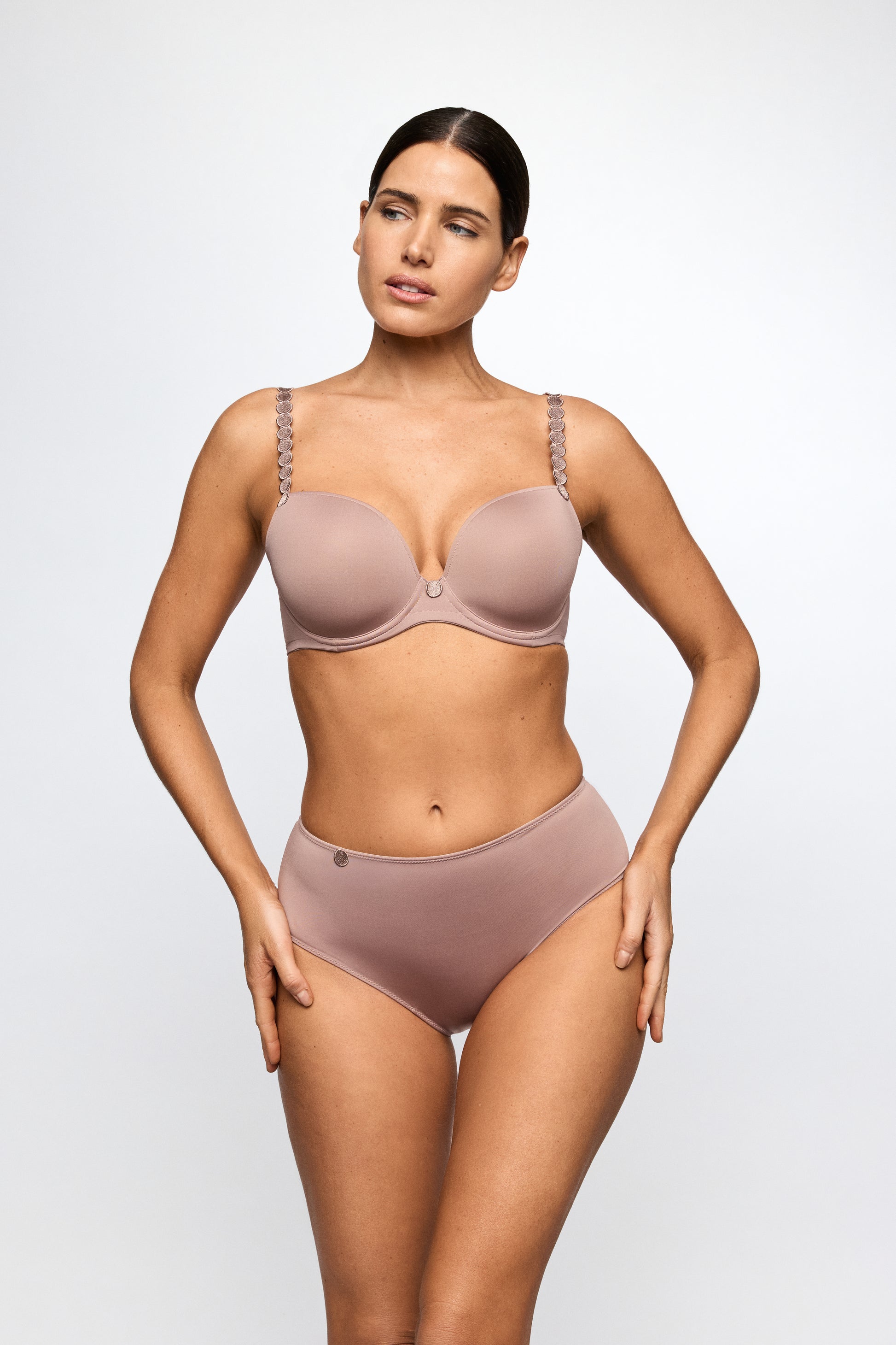 Marie Jo TOM padded plunge bra in Cosmetic