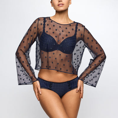 Marie Jo AVERO top without cups in velvet blue