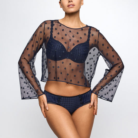 Marie Jo AVERO top without cups in velvet blue