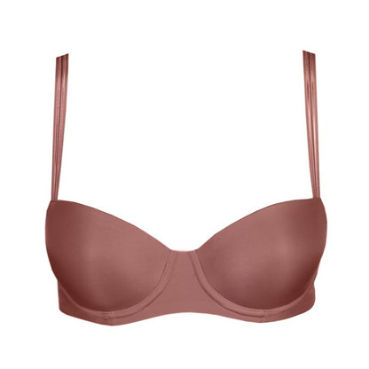 Marie Jo LOUIE padded balcony bra in satin taupe