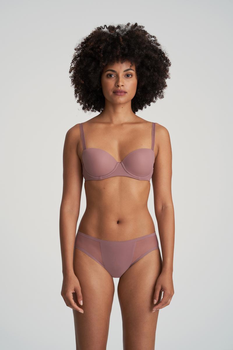 Marie Jo LOUIE padded balcony bra in satin taupe