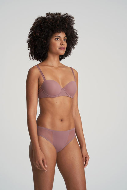 Marie Jo LOUIE padded balcony bra in satin taupe