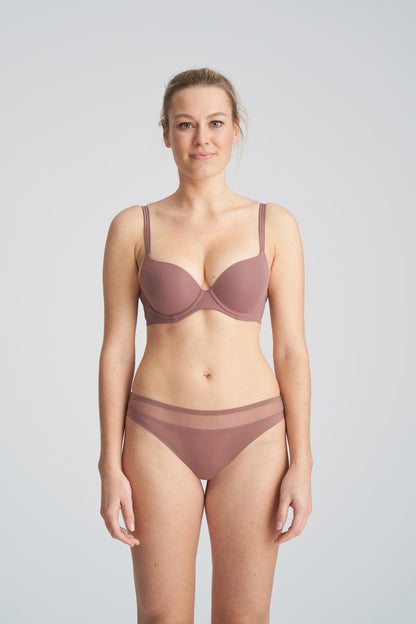 Marie Jo LOUIE push-up bra in satin taupe