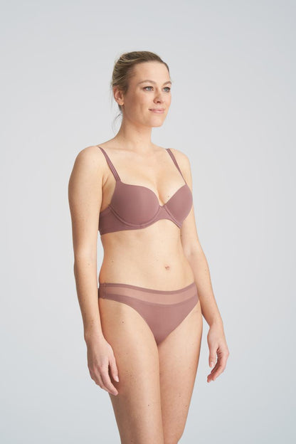 Marie Jo LOUIE push-up bra in satin taupe