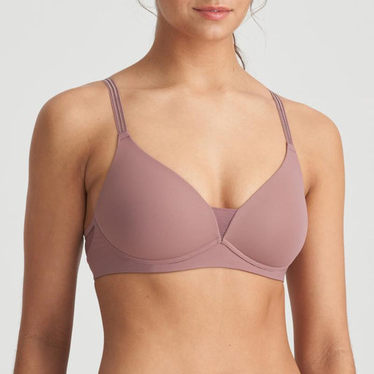 Marie Jo LOUIE full cup bra wireless in satin taupe