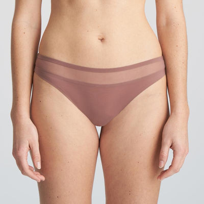 Marie Jo LOUIE thong in satin taupe