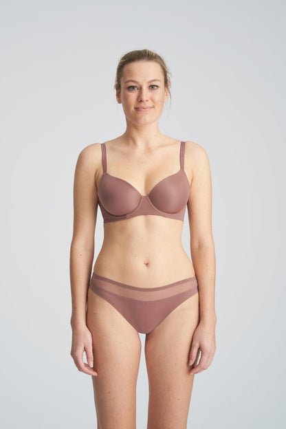 Marie Jo LOUIE thong in satin taupe