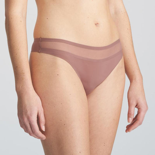 Marie Jo LOUIE thong in satin taupe