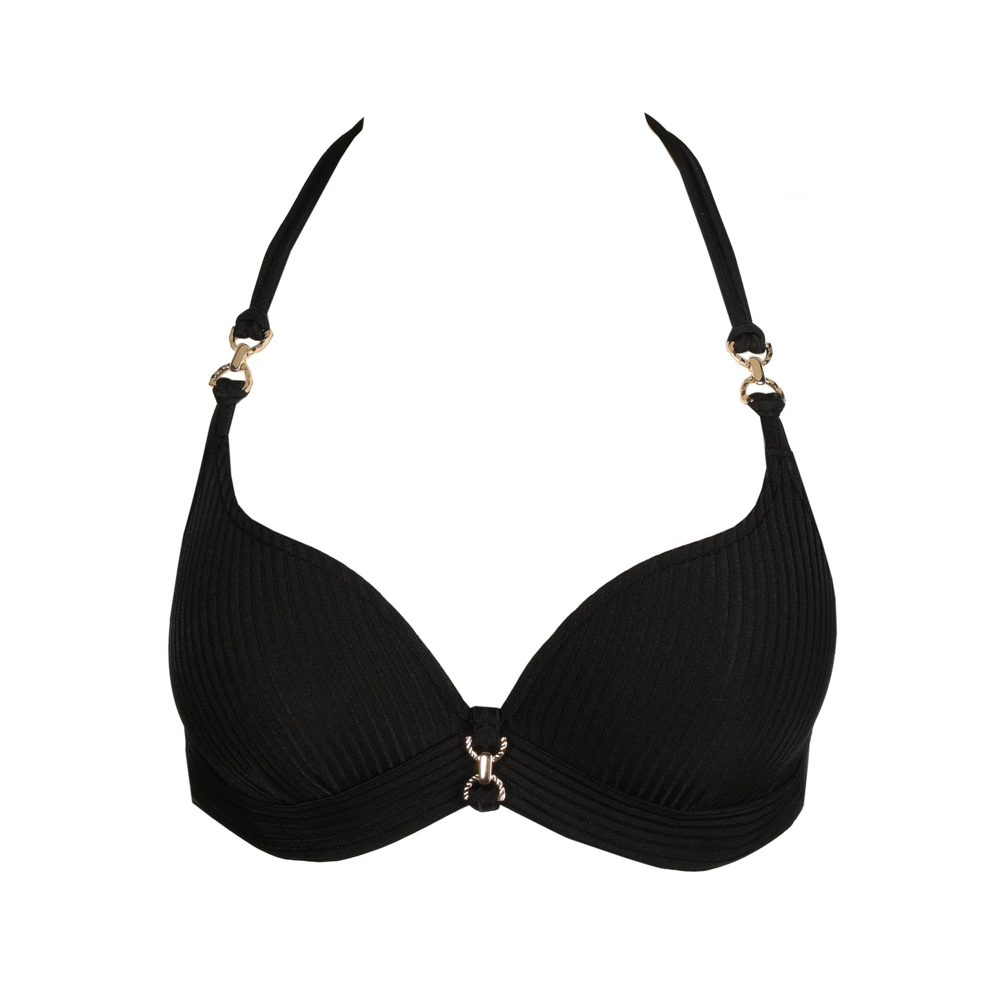 EMLY black padded bikini top heartshape