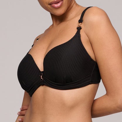 EMLY black padded bikini top heartshape
