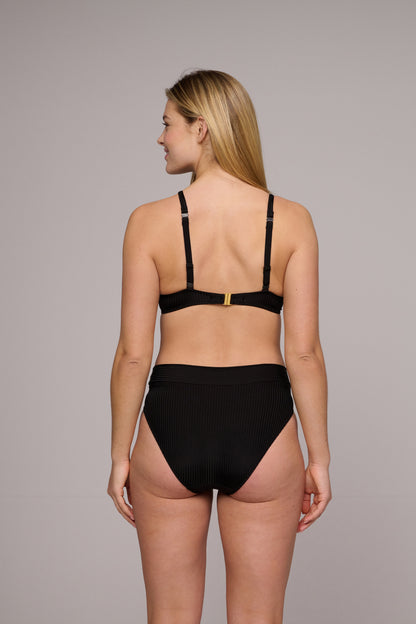 EMLY black bikini fold briefs