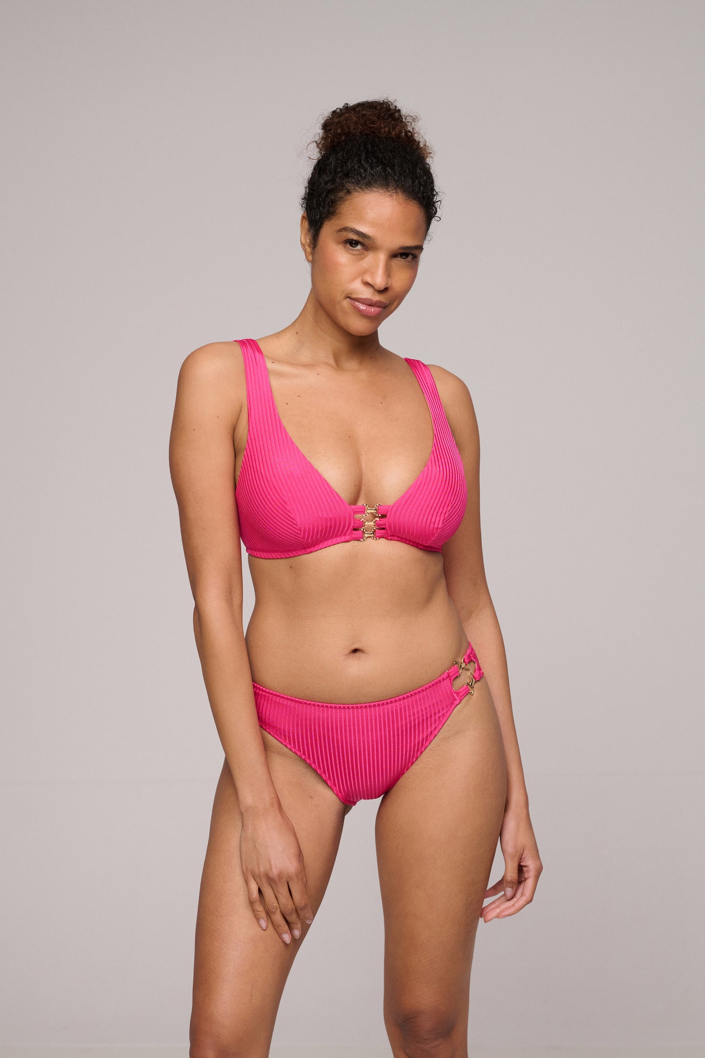 EMLY Dragon Fruit padded triangle bikini top
