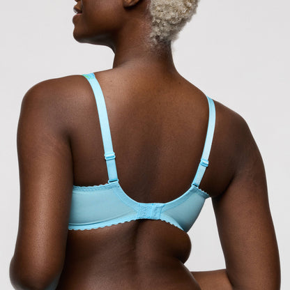 Primadonna CALA LUNA padded balcony bra in Ice Dream showing the back view with straps.