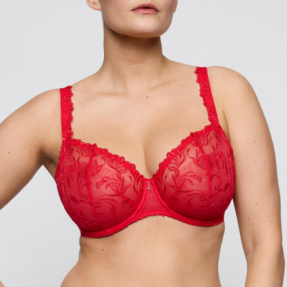 Primadonna SOLISSE balcony bra vertical seam in true red