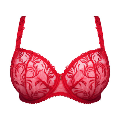 Primadonna SOLISSE balcony bra vertical seam in true red