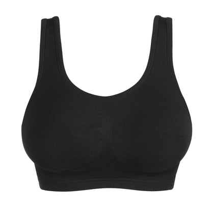 Primadonna NUDDA bralette in black, stylish wireless bralette featuring comfortable smart shaping zones.