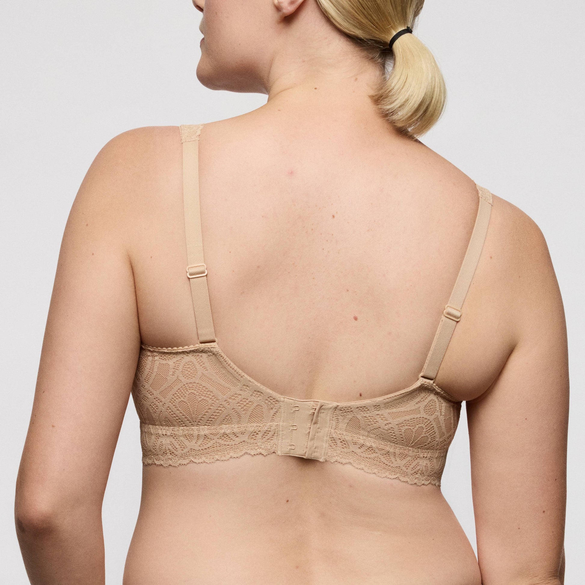 Back view of Primadonna SALERNO bralette in Candy Ginger - non wired showing its comfortable design.