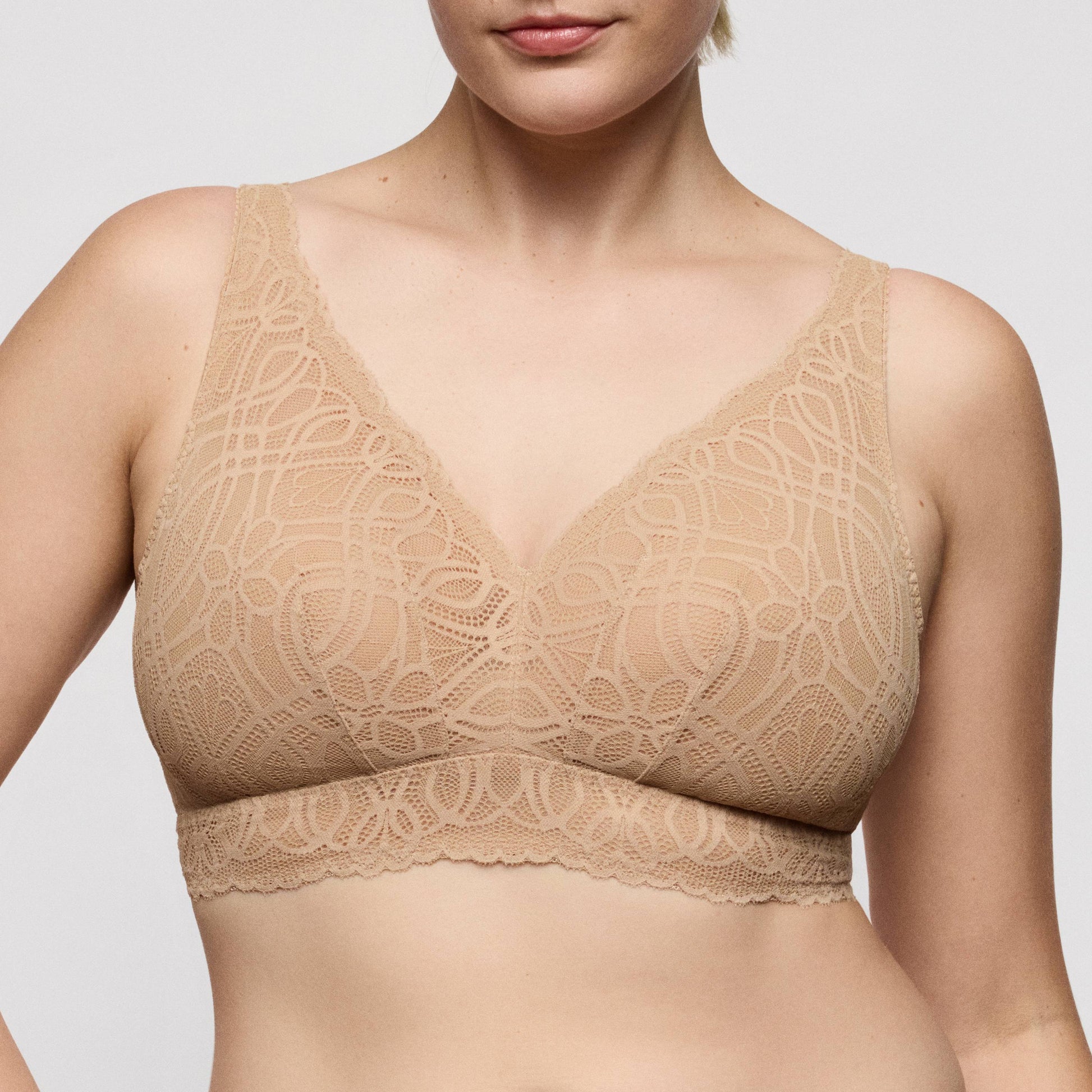 Primadonna SALERNO bralette in Candy Ginger - non wired - sexy and comfy fit for larger cup sizes.