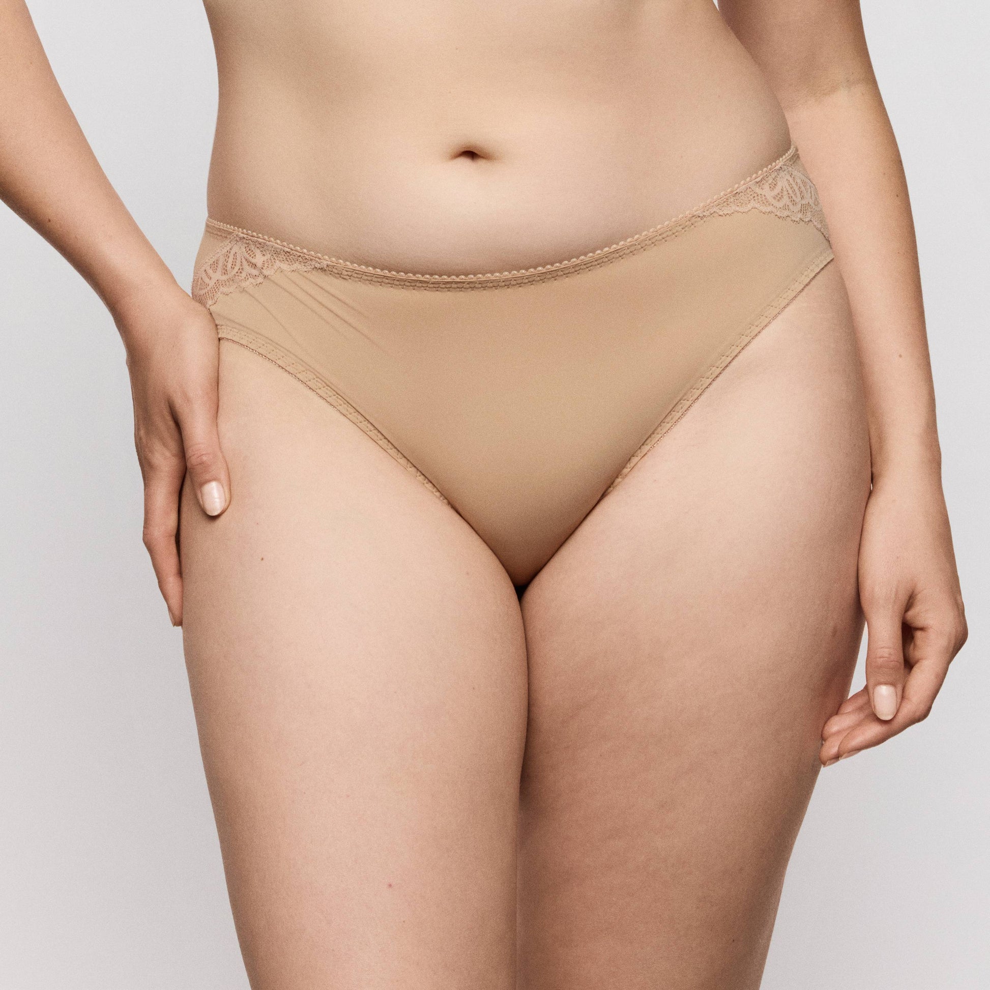 Primadonna SALERNO rio briefs in Candy Ginger, Brazilian style with elegant cut and comfortable fit shown on model.