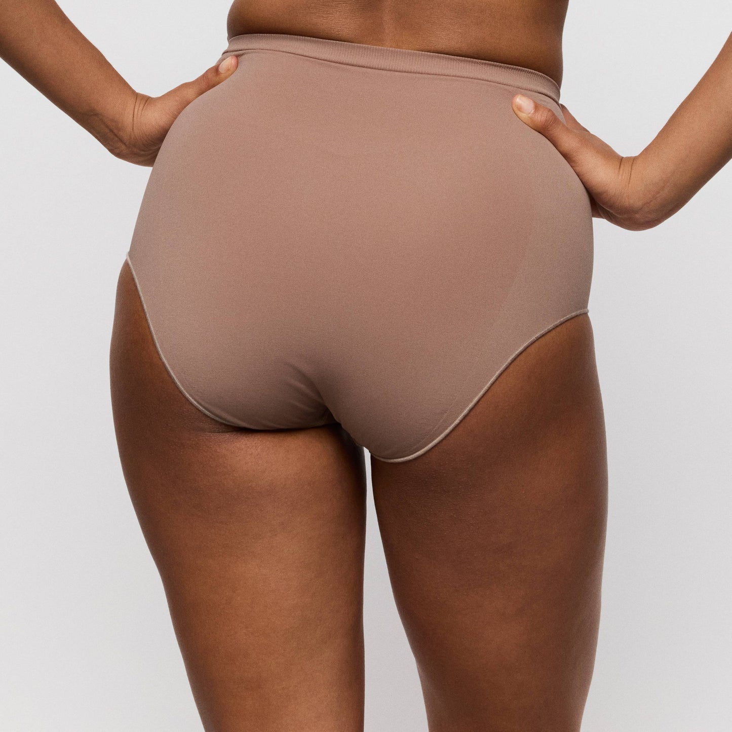 Ginger tummy-control shapewear briefs - Primadonna Nudda shown from behind in a smooth design.