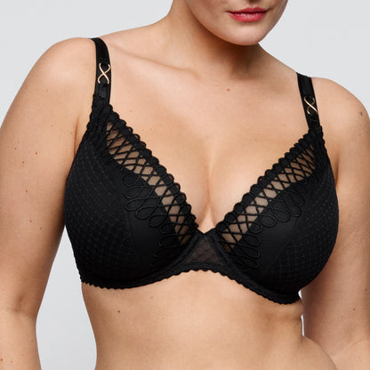 Primadonna JOKKO half padded plunge bra in black
