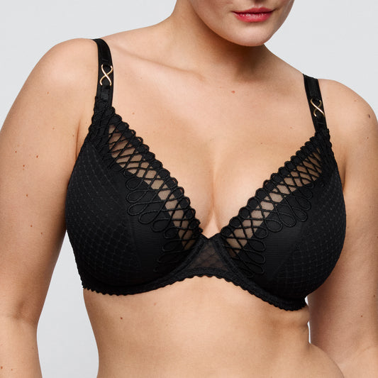 Primadonna JOKKO half padded plunge bra in black
