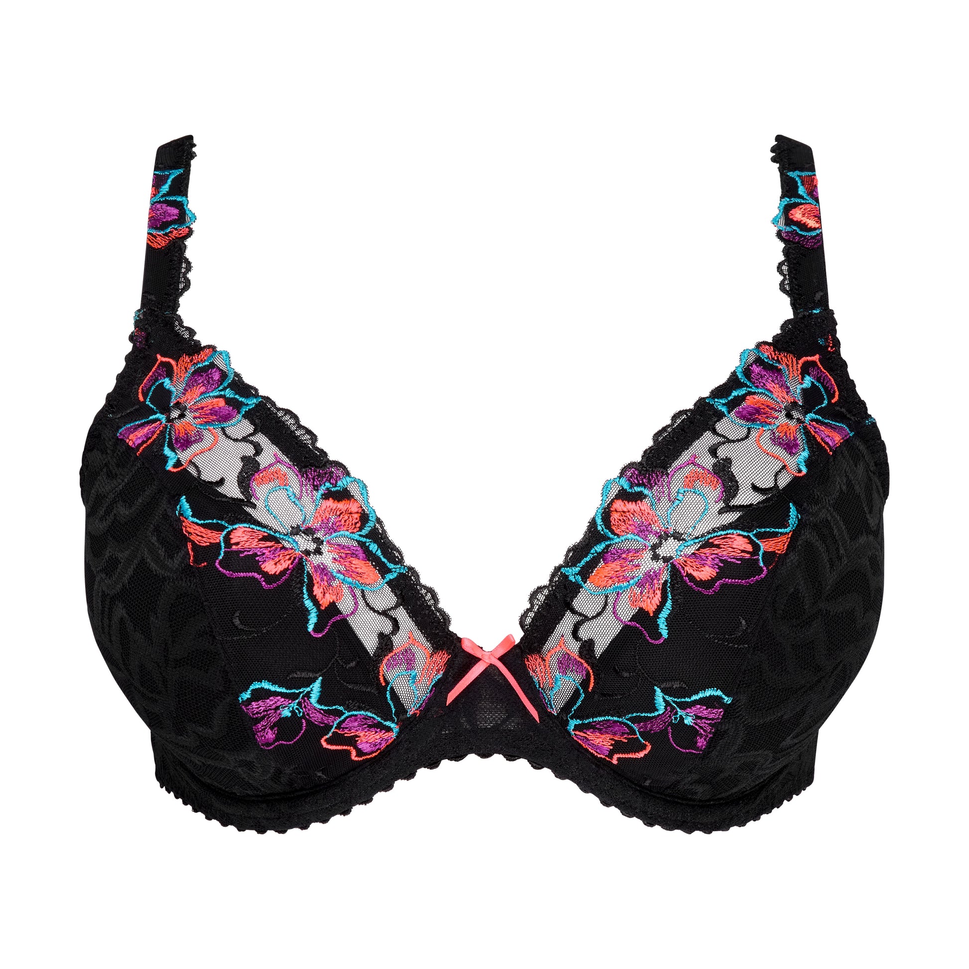 Primadonna MIYARA half padded plunge bra in Floral Eclipse