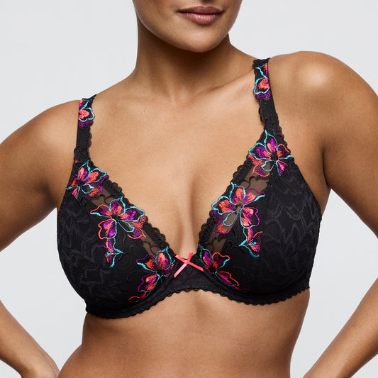 Primadonna MIYARA half padded plunge bra in Floral Eclipse
