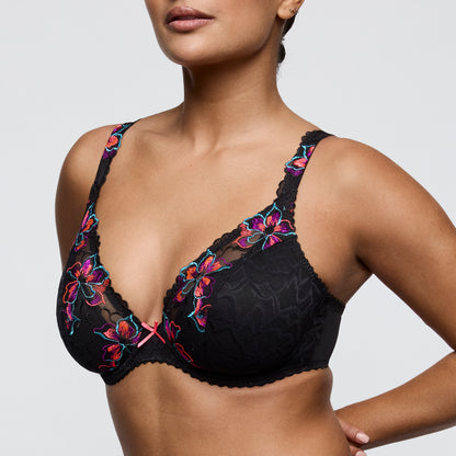 Primadonna MIYARA half padded plunge bra in Floral Eclipse