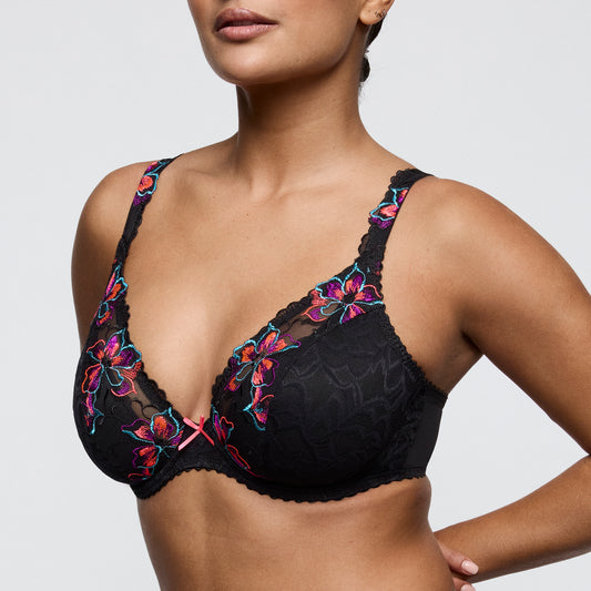 Primadonna MIYARA half padded plunge bra in Floral Eclipse