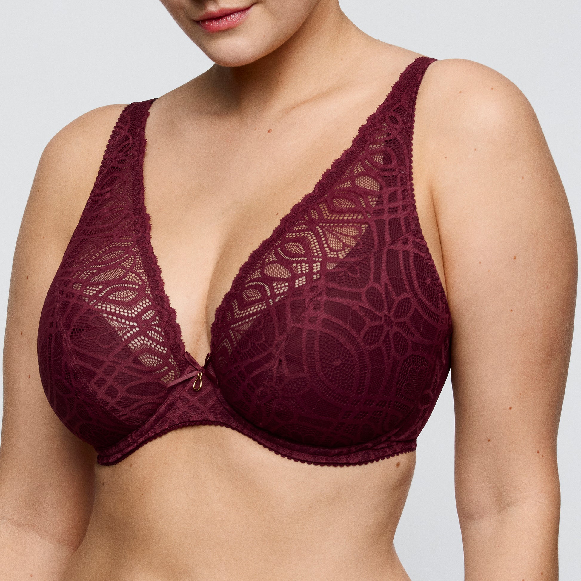 Primadonna SALERNO half padded plunge bra in evening red