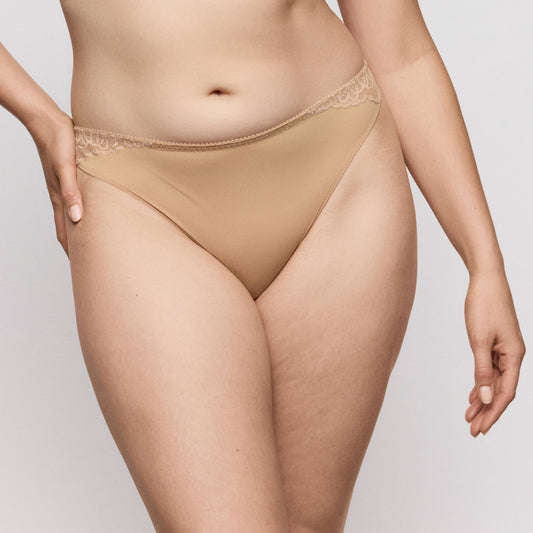 Primadonna SALERNO thong Candy Ginger shown on a model, featuring a flattering and sexy design for a streamlined look.