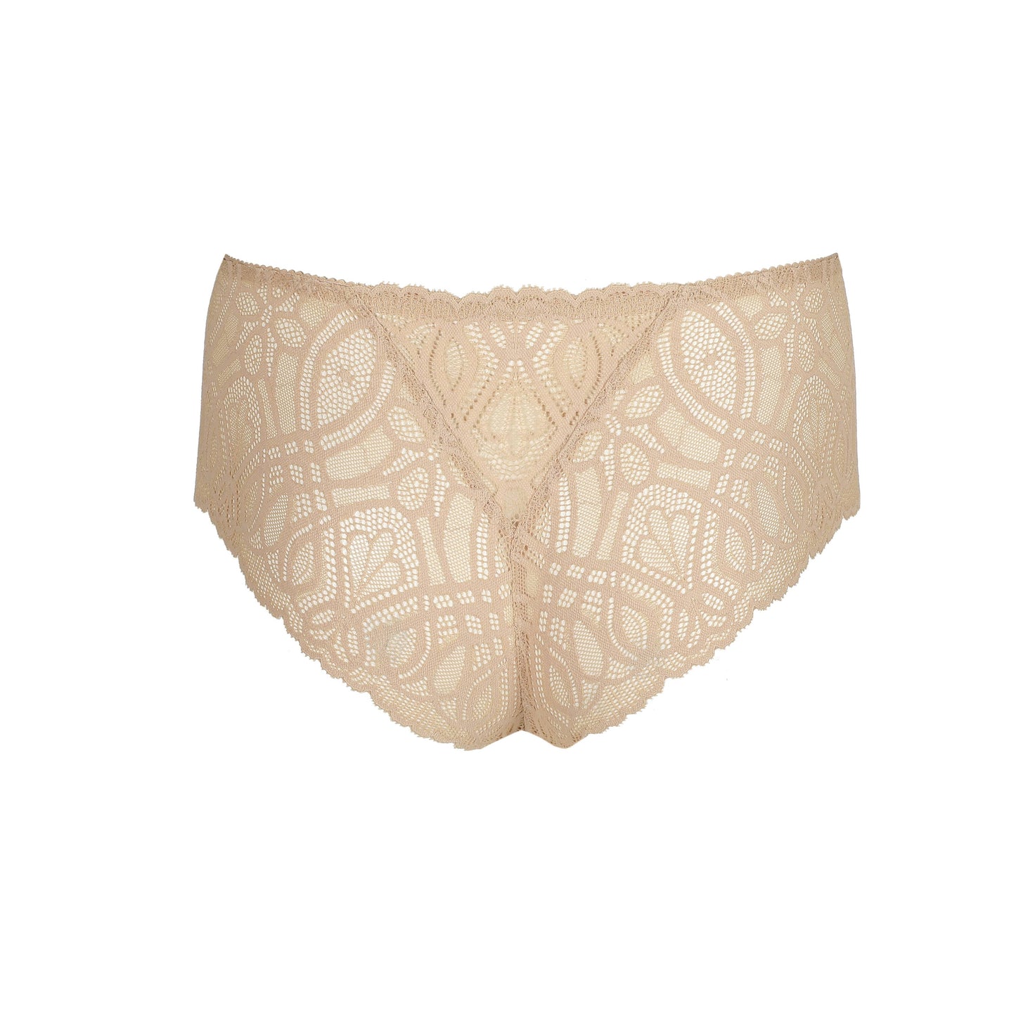 Primadonna SALERNO luxury thong in Candy Ginger, elegant lace design, neutral color, sophisticated and sexy look.