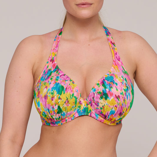 Primadonna Swim UBUD sun glow half padded plunge bikini top