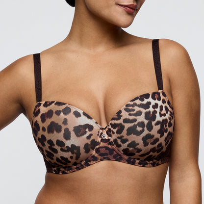 Primadonna Twist GIGANNI padded balcony bra in Leopard bloom