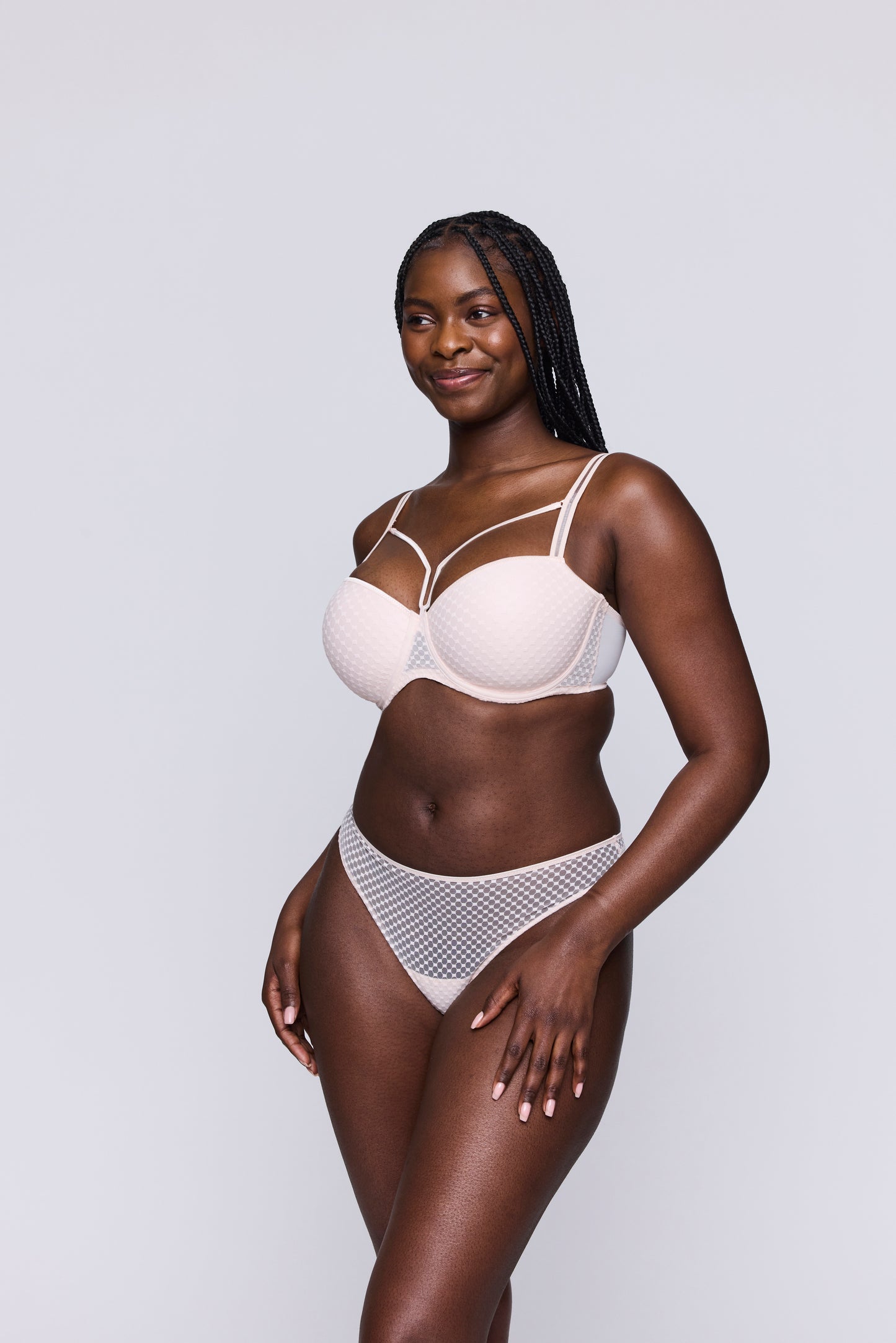 Primadonna Twist GLASS BEACH crystal pink padded balcony bra