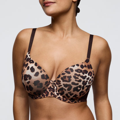 Primadonna Twist GIGANNI padded heartshape bra in Leopard bloom