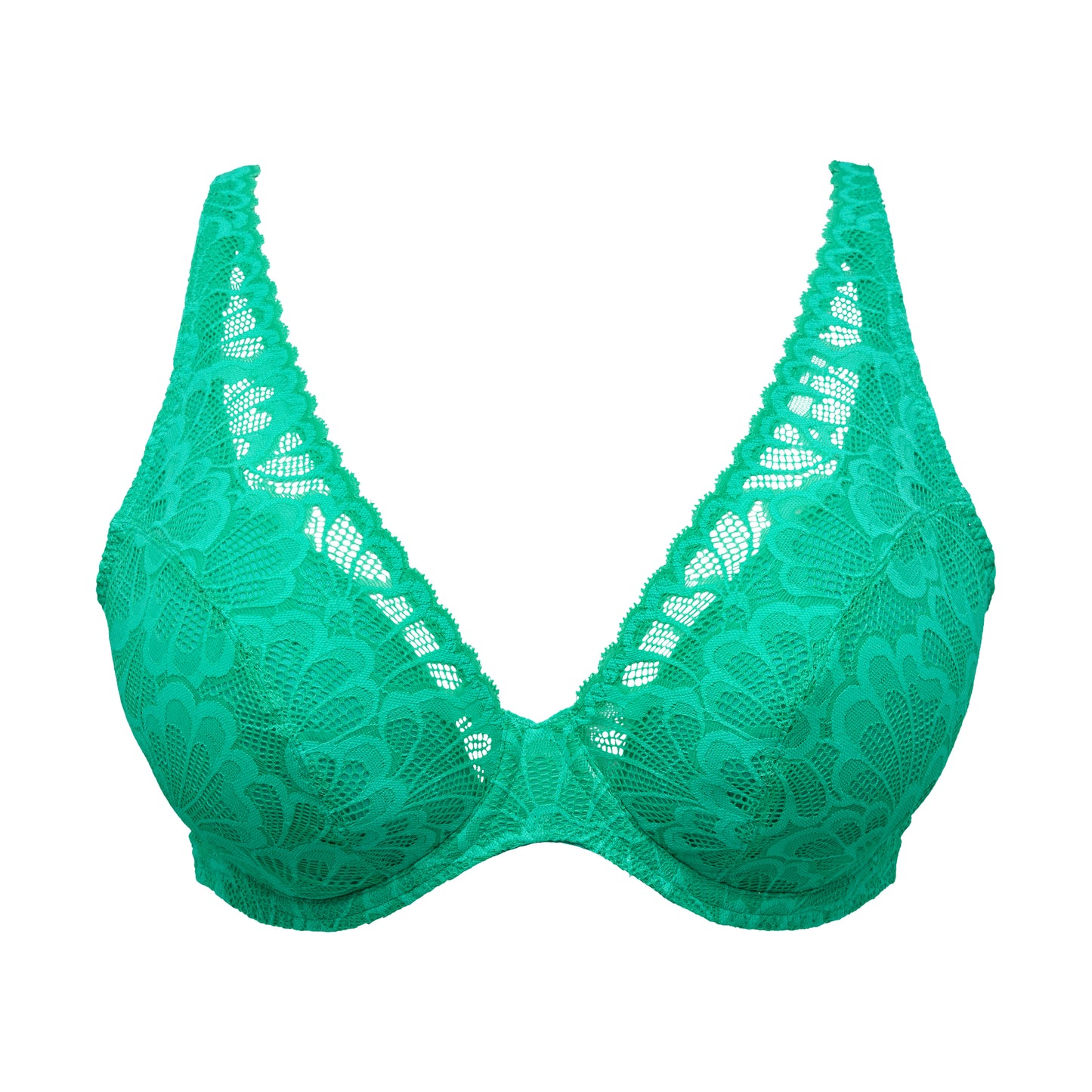 Primadonna Twist MOCUTO half padded plunge bra in Vivid Green