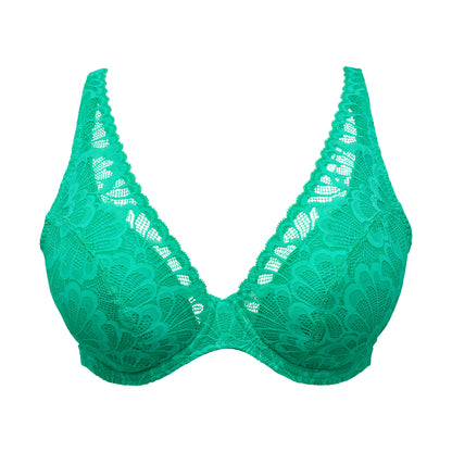 Primadonna Twist MOCUTO half padded plunge bra in Vivid Green