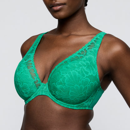 Primadonna Twist MOCUTO half padded plunge bra in Vivid Green