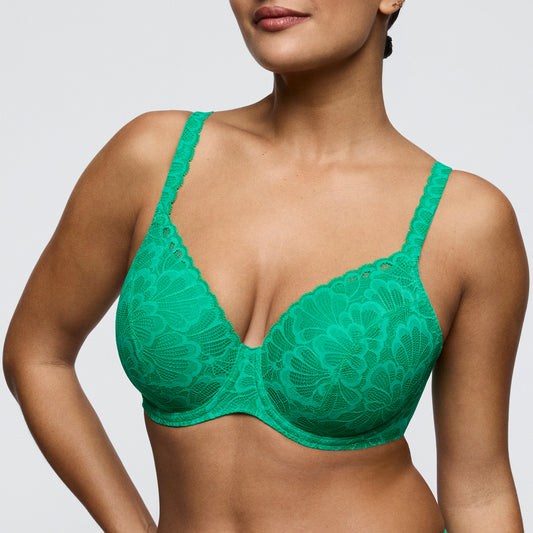 Primadonna Twist MOCUTO padded heartshape bra in Vivid Green