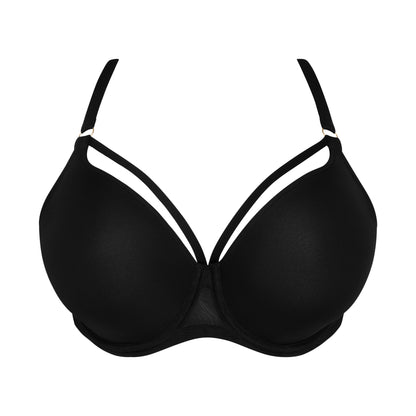 Primadonna Twist SHEARY padded heartshape bra in black