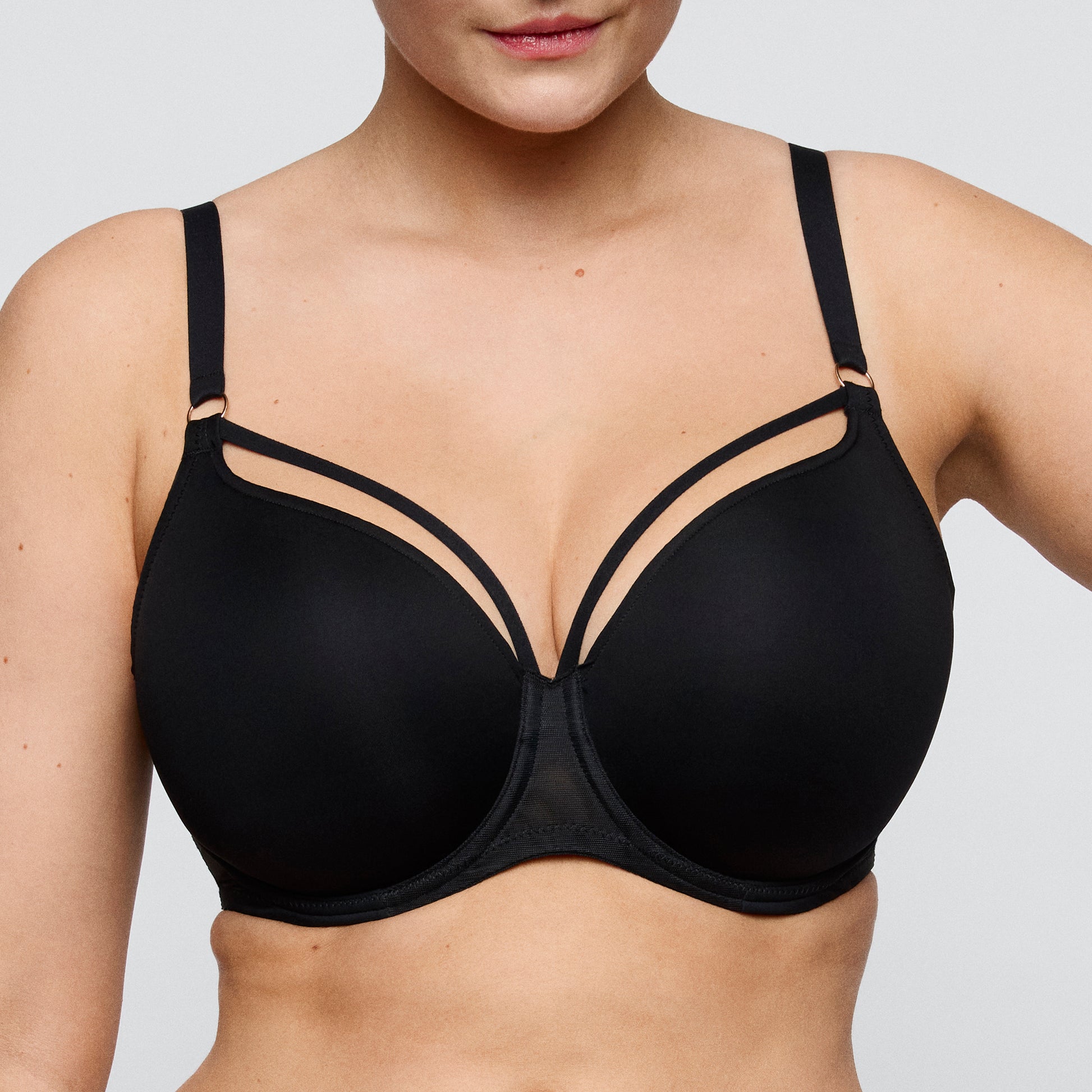 Primadonna Twist SHEARY padded heartshape bra in black
