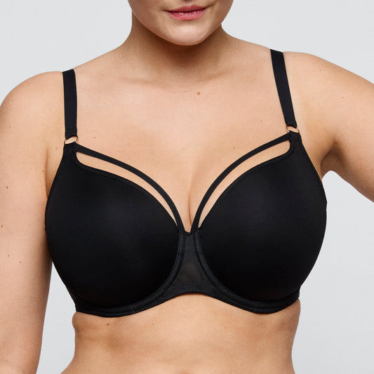 Primadonna Twist SHEARY padded heartshape bra in black