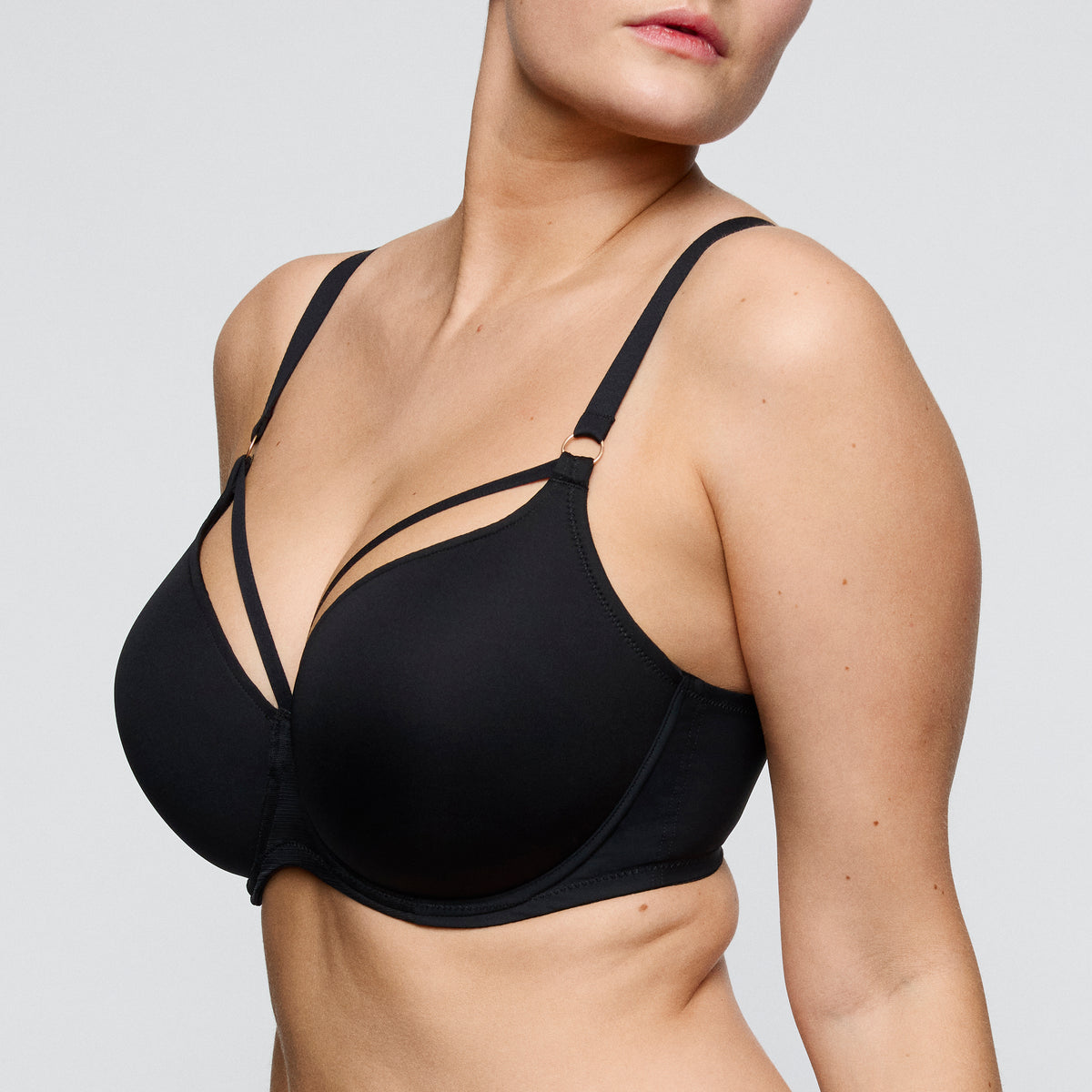 Primadonna Twist SHEARY padded heartshape bra in black