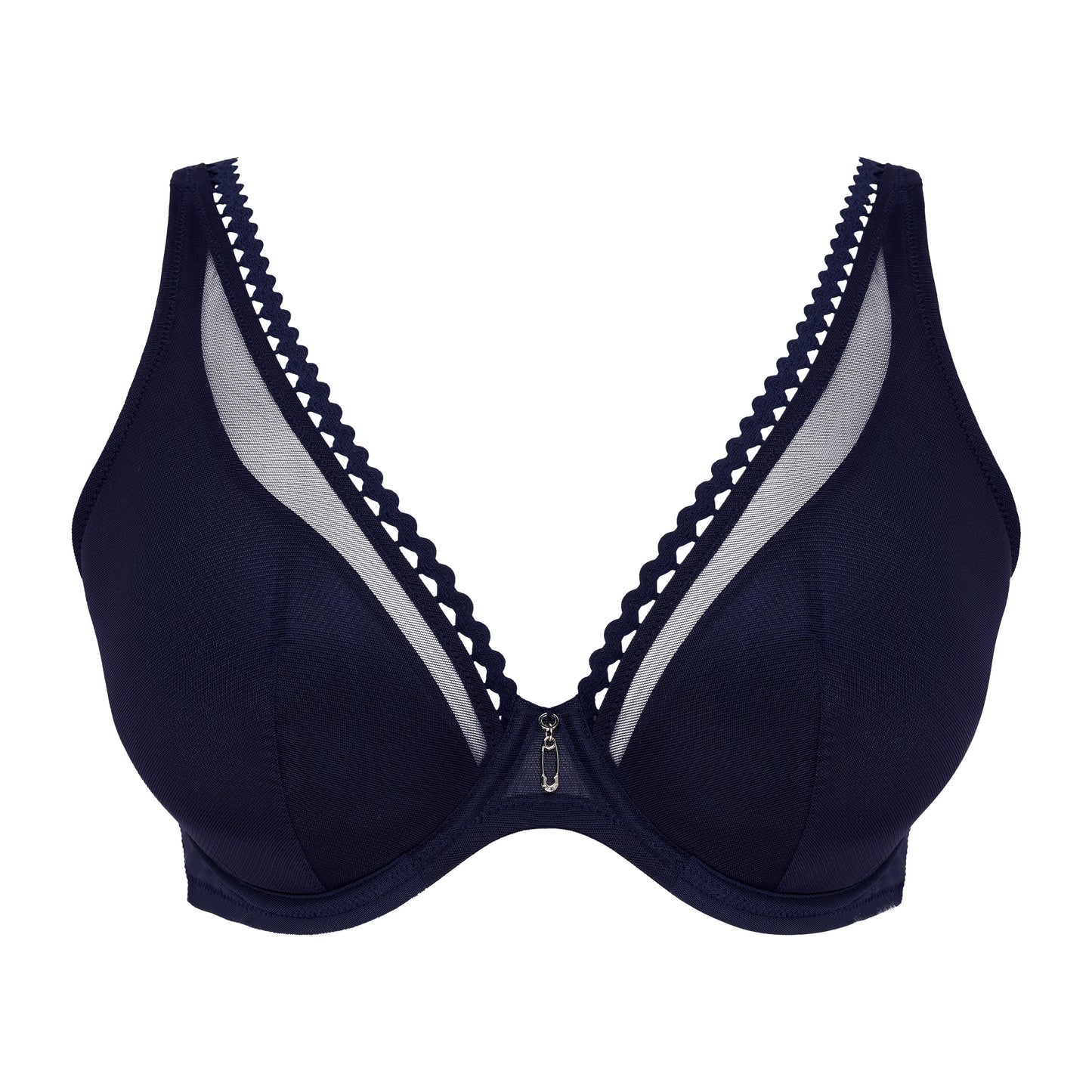 Primadonna Twist WOWGIRL half padded plunge bra in evening blue