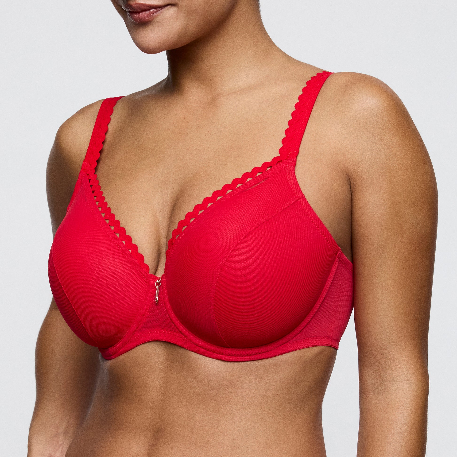 Primadonna Twist WOWGIRL padded heartshape bra in true red