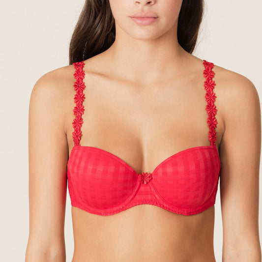 Marie Jo Avero padded balcony in scarlet